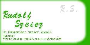 rudolf szeicz business card